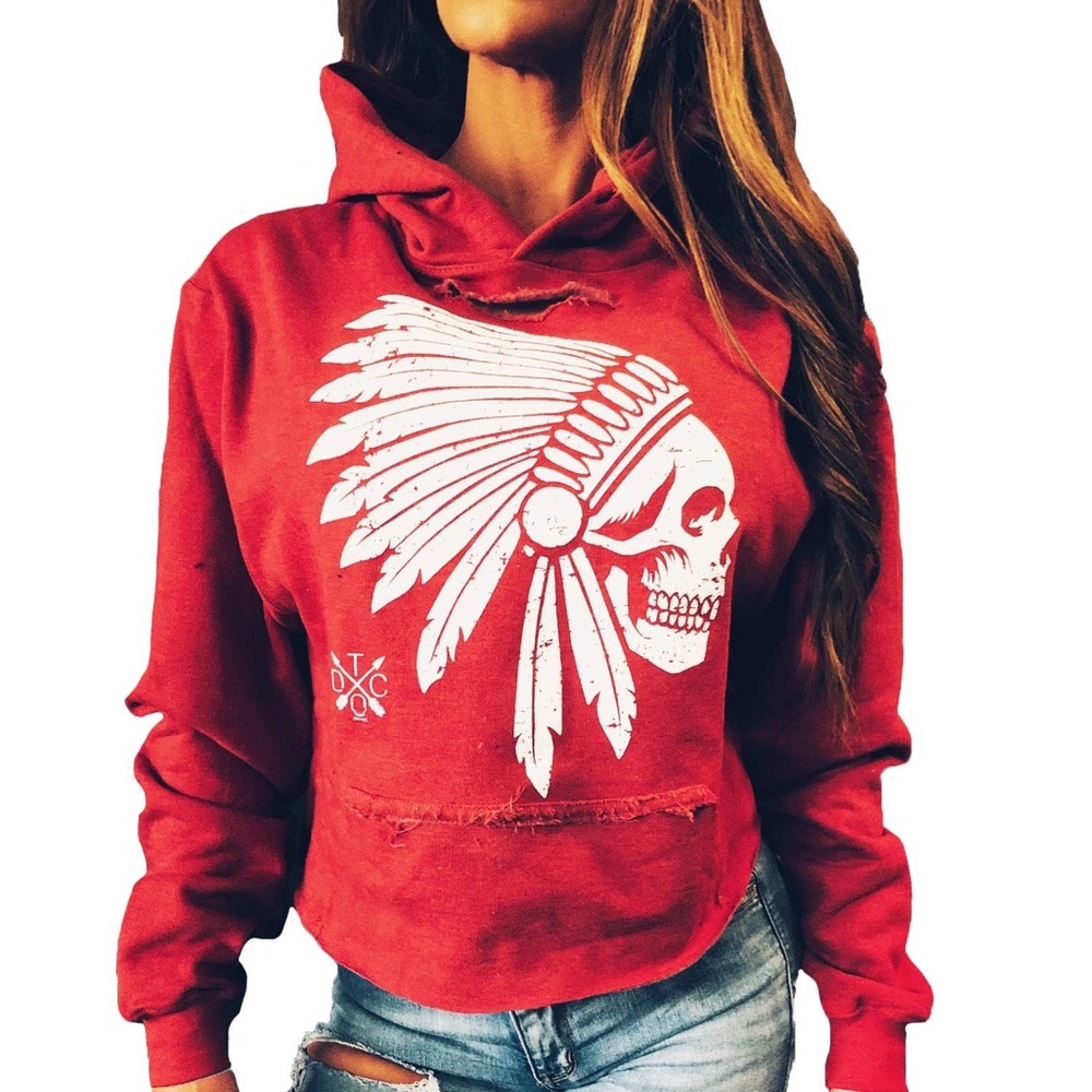 Cropped Red Hoodie